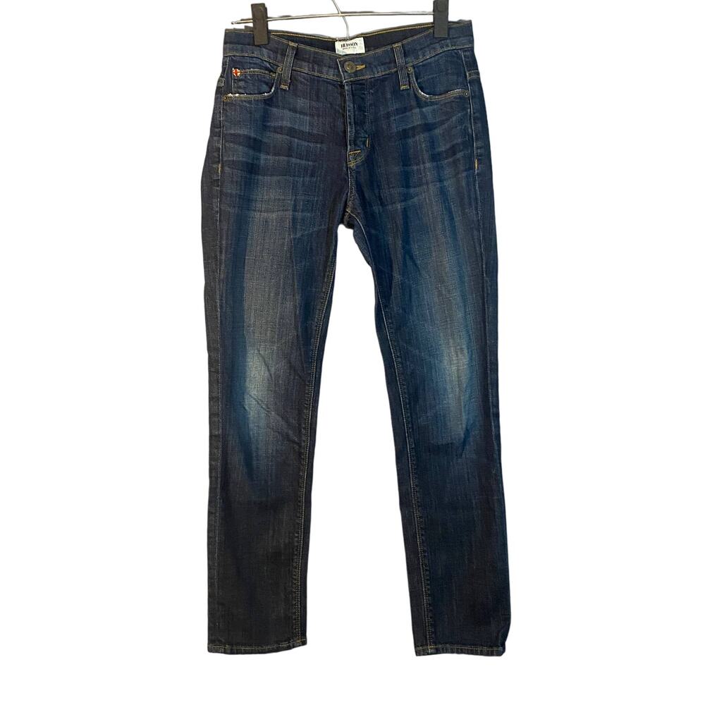 Hudson Liberty Blue Leigh Boyfriend Fit Pant Denim Jeans Women Sz 24